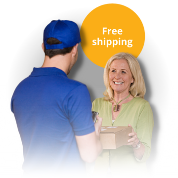 Happy customer taking delivery of her Hear Clear order with free international shipping